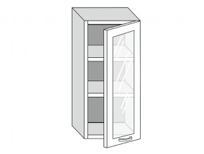 19.40.3 Шкаф настенный (h=913) на 400мм с 1-ой стекл. дверцей в Тюмени - tyumen.magazinmebel.ru | фото