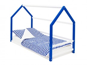 Детская кровать-домик Монтессори Svogen сине-белый в Тюмени - tyumen.magazinmebel.ru | фото