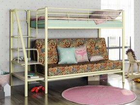 Двухъярусная кровать с диваном Мадлен 3 Слоновая кость-марки в Тюмени - tyumen.magazinmebel.ru | фото - изображение 1