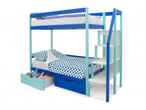 Двухъярусная кровать Svogen с ящиками мятно-синий в Тюмени - tyumen.magazinmebel.ru | фото - изображение 3