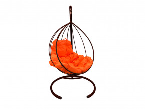 Кокон Капля без ротанга оранжевая подушка в Тюмени - tyumen.magazinmebel.ru | фото