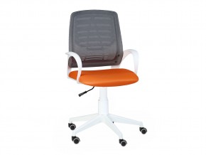 Кресло оператора Ирис white стандарт черный/оранжевый в Тюмени - tyumen.magazinmebel.ru | фото