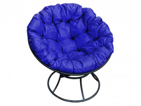 Кресло Папасан без ротанга синяя подушка в Тюмени - tyumen.magazinmebel.ru | фото