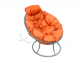 Кресло Папасан мини пружинка без ротанга оранжевая подушка в Тюмени - tyumen.magazinmebel.ru | фото