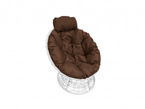 Кресло Папасан мини с ротангом коричневая подушка в Тюмени - tyumen.magazinmebel.ru | фото - изображение 1