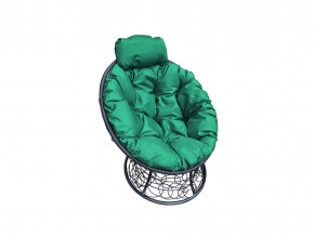 Кресло Папасан мини с ротангом зелёная подушка в Тюмени - tyumen.magazinmebel.ru | фото