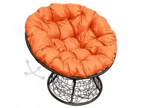 Кресло Папасан пружинка с ротангом оранжевая подушка в Тюмени - tyumen.magazinmebel.ru | фото - изображение 1