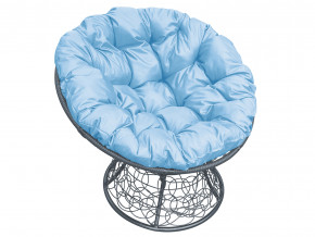 Кресло Папасан с ротангом голубая подушка в Тюмени - tyumen.magazinmebel.ru | фото - изображение 1