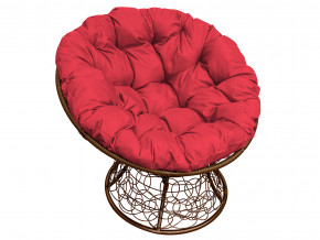 Кресло Папасан с ротангом красная подушка в Тюмени - tyumen.magazinmebel.ru | фото