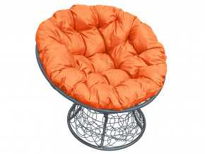 Кресло Папасан с ротангом оранжевая подушка в Тюмени - tyumen.magazinmebel.ru | фото