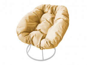 Кресло Пончик без ротанга бежевая подушка в Тюмени - tyumen.magazinmebel.ru | фото