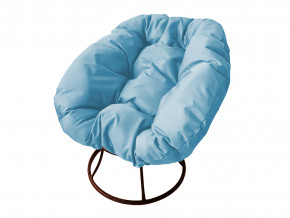 Кресло Пончик без ротанга голубая подушка в Тюмени - tyumen.magazinmebel.ru | фото