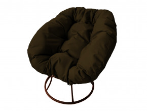 Кресло Пончик без ротанга коричневая подушка в Тюмени - tyumen.magazinmebel.ru | фото
