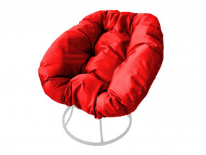 Кресло Пончик без ротанга красная подушка в Тюмени - tyumen.magazinmebel.ru | фото - изображение 1