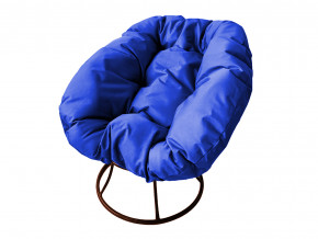 Кресло Пончик без ротанга синяя подушка в Тюмени - tyumen.magazinmebel.ru | фото