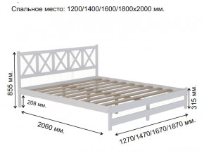 Кровать 2-х спальная Аист-8 Классика белый 1200х2000 мм в Тюмени - tyumen.magazinmebel.ru | фото - изображение 2