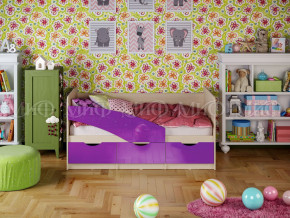 Кровать Бабочки 1600 Фиолетовый металлик в Тюмени - tyumen.magazinmebel.ru | фото