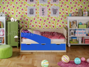Кровать Бабочки 1600 Синий в Тюмени - tyumen.magazinmebel.ru | фото - изображение 1