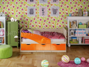 Кровать Бабочки 1800 Оранжевый металлик в Тюмени - tyumen.magazinmebel.ru | фото