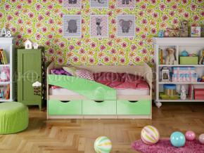 Кровать Бабочки 1800 Салатовый металлик в Тюмени - tyumen.magazinmebel.ru | фото