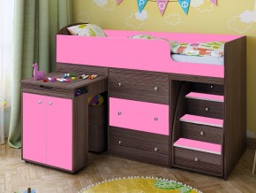 Кровать чердак Малыш 80х180 бодега-розовый в Тюмени - tyumen.magazinmebel.ru | фото