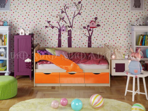 Кровать Дельфин-1 1600 Оранжевый металлик в Тюмени - tyumen.magazinmebel.ru | фото - изображение 1