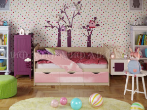 Кровать Дельфин-1 1600 Розовый металлик в Тюмени - tyumen.magazinmebel.ru | фото - изображение 1