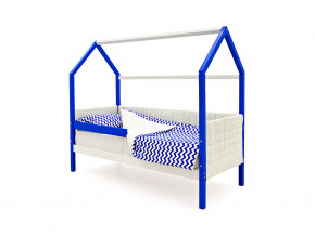 Кровать-домик мягкий Svogen с бортиком сине-белый в Тюмени - tyumen.magazinmebel.ru | фото - изображение 1