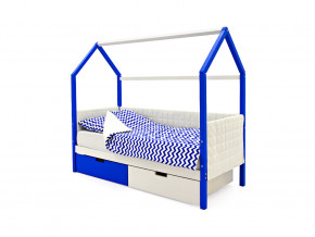 Кровать-домик мягкий Svogen с ящиками сине-белый в Тюмени - tyumen.magazinmebel.ru | фото