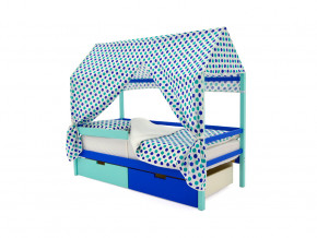 Кровать-домик Svogen с ящиками и бортиком мятно-синий в Тюмени - tyumen.magazinmebel.ru | фото - изображение 5