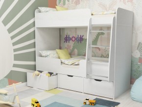 Кровать двухъярусная Малыш двойняшка белый в Тюмени - tyumen.magazinmebel.ru | фото