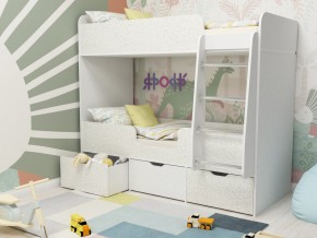 Кровать двухъярусная Малыш двойняшка белый феритейл в Тюмени - tyumen.magazinmebel.ru | фото