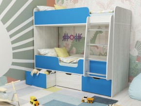 Кровать двухъярусная Малыш двойняшка винтерберг-голубой в Тюмени - tyumen.magazinmebel.ru | фото
