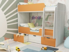 Кровать двухъярусная Малыш двойняшка винтерберг-оранжевый в Тюмени - tyumen.magazinmebel.ru | фото - изображение 1