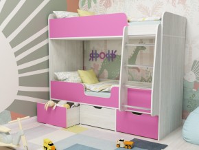 Кровать двухъярусная Малыш двойняшка винтерберг-розовый в Тюмени - tyumen.magazinmebel.ru | фото - изображение 1