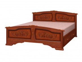Кровать Елена с 2-мя ящиками 1400 Орех в Тюмени - tyumen.magazinmebel.ru | фото - изображение 1