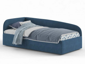 Кровать мягкая Денди на латах рогожка синяя в Тюмени - tyumen.magazinmebel.ru | фото - изображение 1