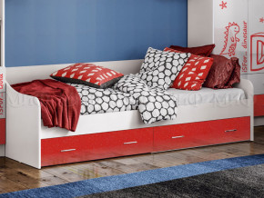 Кровать с ящиками Вега Алфавит Красный в Тюмени - tyumen.magazinmebel.ru | фото