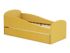 Кровать с ящиком Letmo горчичный (велюр) в Тюмени - tyumen.magazinmebel.ru | фото - изображение 1