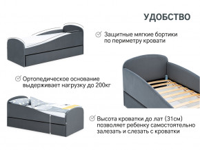 Кровать с ящиком Letmo графит (велюр) в Тюмени - tyumen.magazinmebel.ru | фото - изображение 11