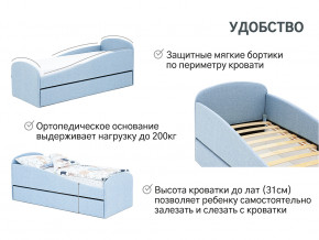 Кровать с ящиком Letmo небесный (рогожка) в Тюмени - tyumen.magazinmebel.ru | фото - изображение 14