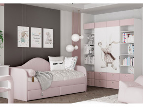 Кровать с мягкой обивкой Алиса ПМ-332.18 велюр розовый в Тюмени - tyumen.magazinmebel.ru | фото - изображение 3