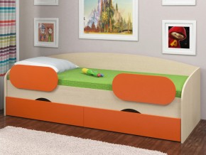 Кровать Соня 2 дуб молочный-оранжевый в Тюмени - tyumen.magazinmebel.ru | фото - изображение 2