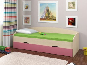 Кровать Соня 2 дуб молочный-розовый в Тюмени - tyumen.magazinmebel.ru | фото - изображение 1