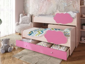 Кровать Соник с ящиком млечный дуб-розовый в Тюмени - tyumen.magazinmebel.ru | фото