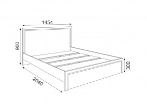 Кровать стандарт с настилом 1400 Беатрис модуль 16 Дуб млечный в Тюмени - tyumen.magazinmebel.ru | фото - изображение 2