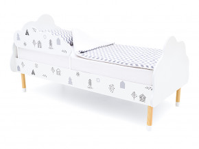 Кровать Stumpa Облако с бортиком рисунок Домики в Тюмени - tyumen.magazinmebel.ru | фото - изображение 1