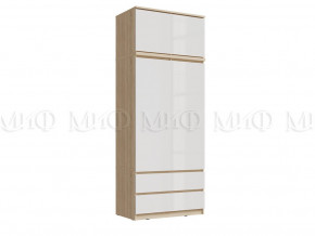 Шкаф 2-х створчатый комбинированный с антресолью 900 Челси Белый/сонома в Тюмени - tyumen.magazinmebel.ru | фото