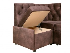 Угловой диван Призма со стяжкми коричневый со спальным местом в Тюмени - tyumen.magazinmebel.ru | фото - изображение 3