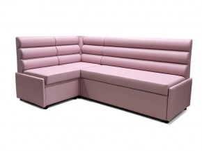 Угловой диван Призма Валики со спальным местом розовый в Тюмени - tyumen.magazinmebel.ru | фото - изображение 1
